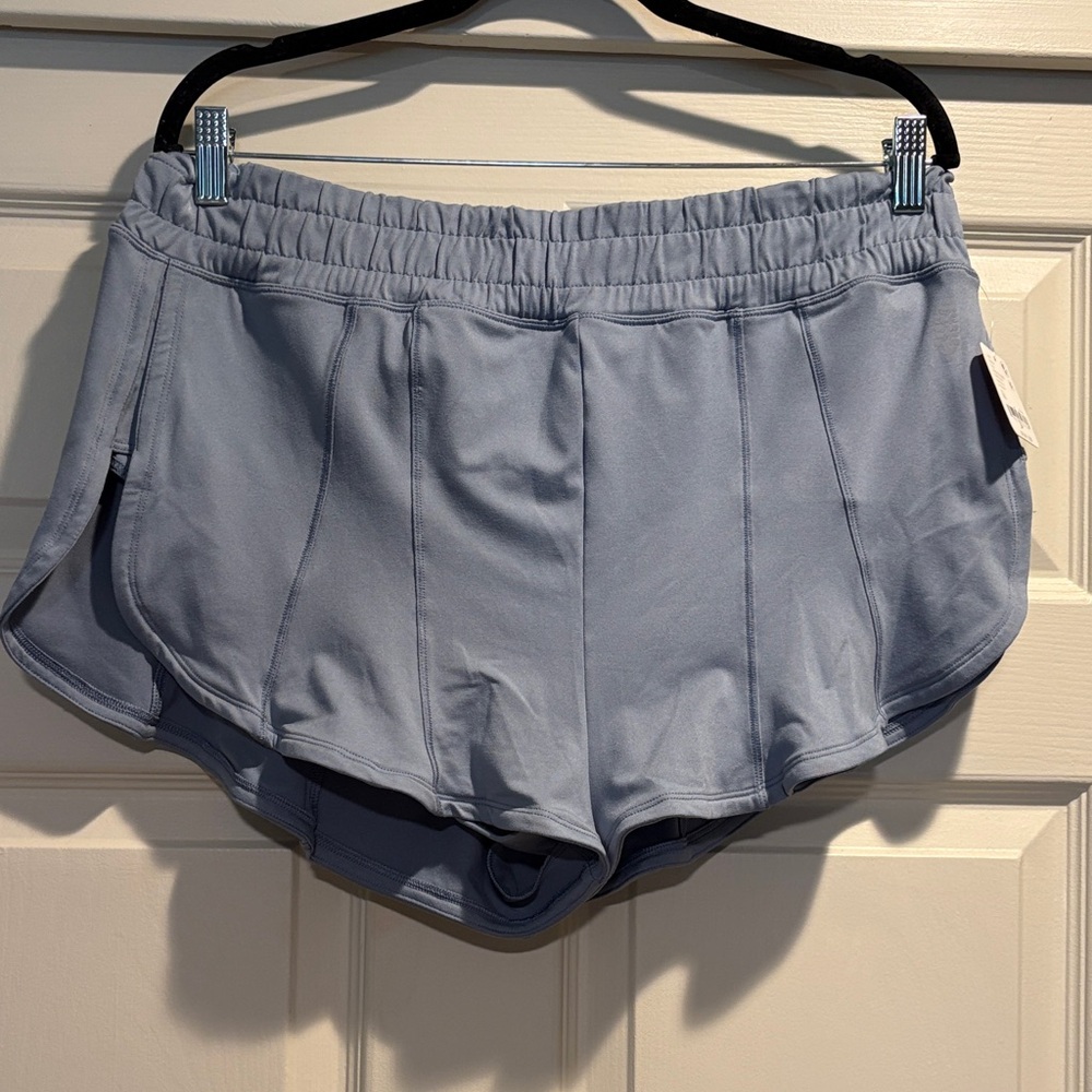 Free People Movement Women's Light Blue Athletic Shorts with Elastic Waist